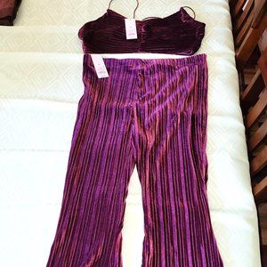 Wild Fable Purple Wide-Bell Pants and Top
